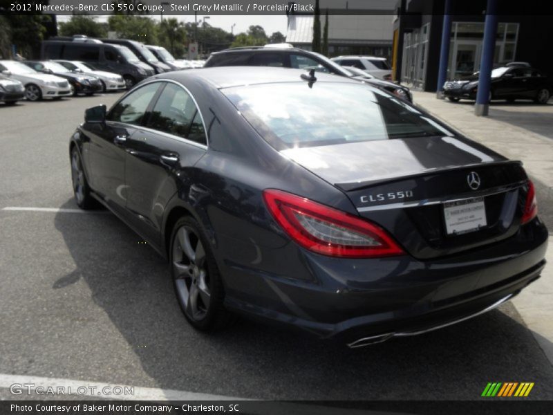 Steel Grey Metallic / Porcelain/Black 2012 Mercedes-Benz CLS 550 Coupe