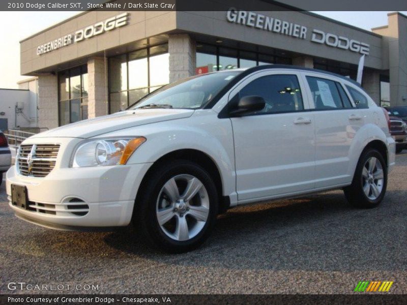 Stone White / Dark Slate Gray 2010 Dodge Caliber SXT