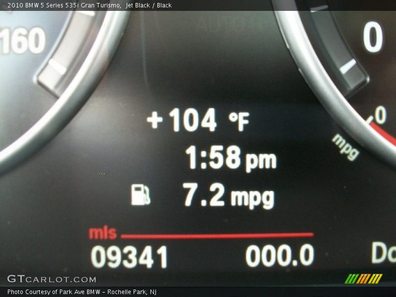 Jet Black / Black 2010 BMW 5 Series 535i Gran Turismo