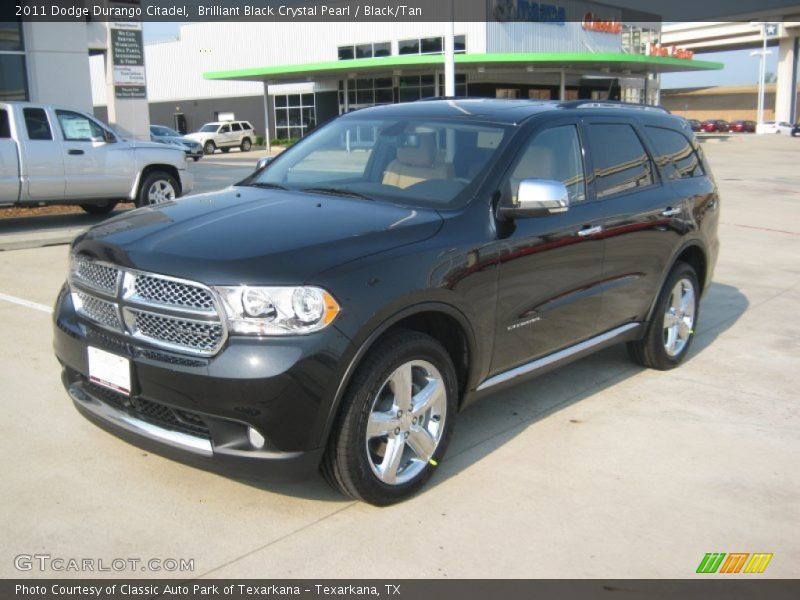 Brilliant Black Crystal Pearl / Black/Tan 2011 Dodge Durango Citadel