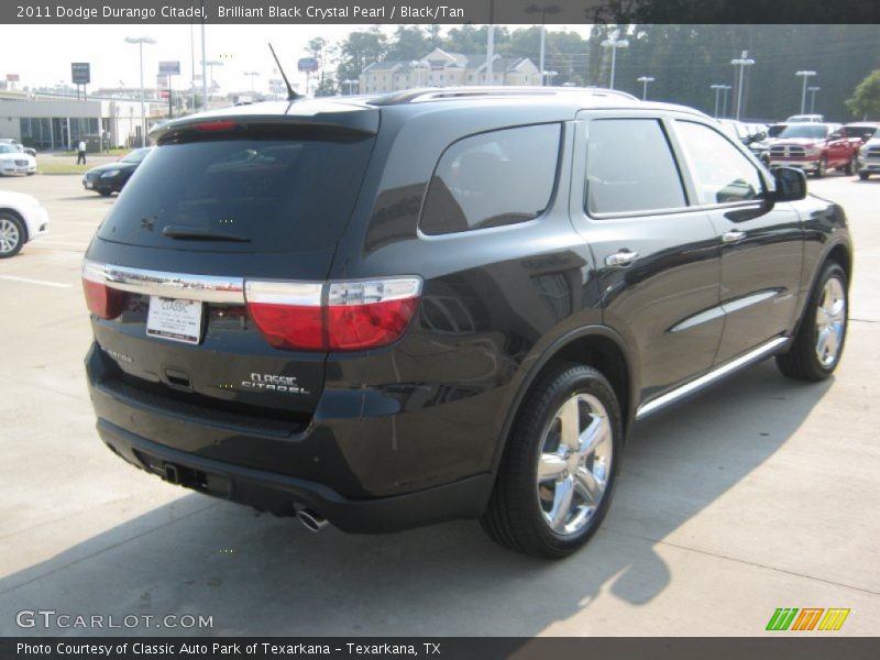 Brilliant Black Crystal Pearl / Black/Tan 2011 Dodge Durango Citadel