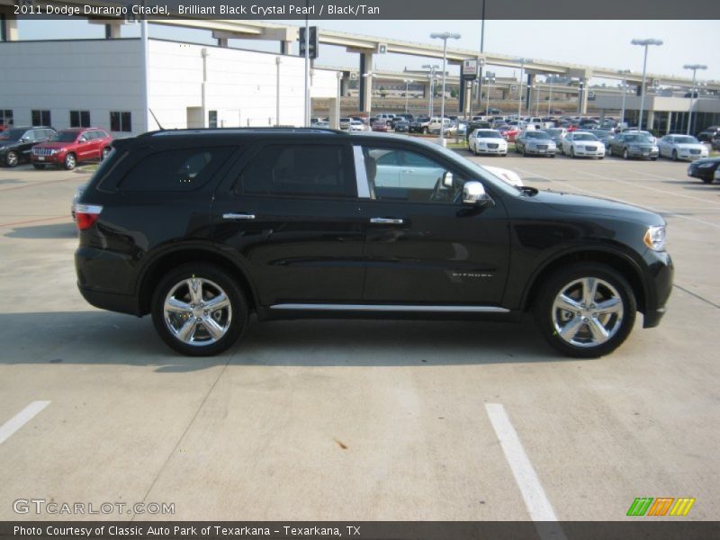 Brilliant Black Crystal Pearl / Black/Tan 2011 Dodge Durango Citadel