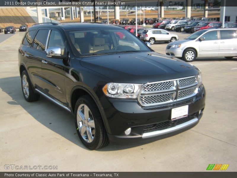 Brilliant Black Crystal Pearl / Black/Tan 2011 Dodge Durango Citadel