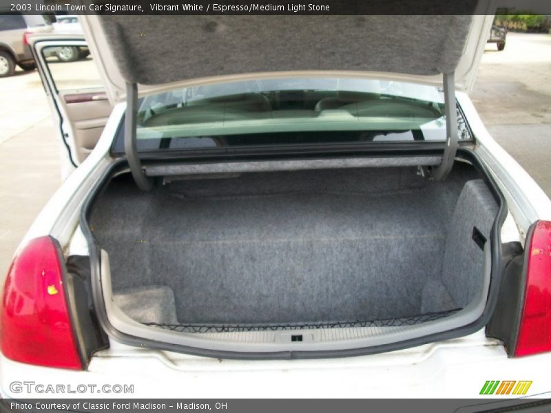 Vibrant White / Espresso/Medium Light Stone 2003 Lincoln Town Car Signature