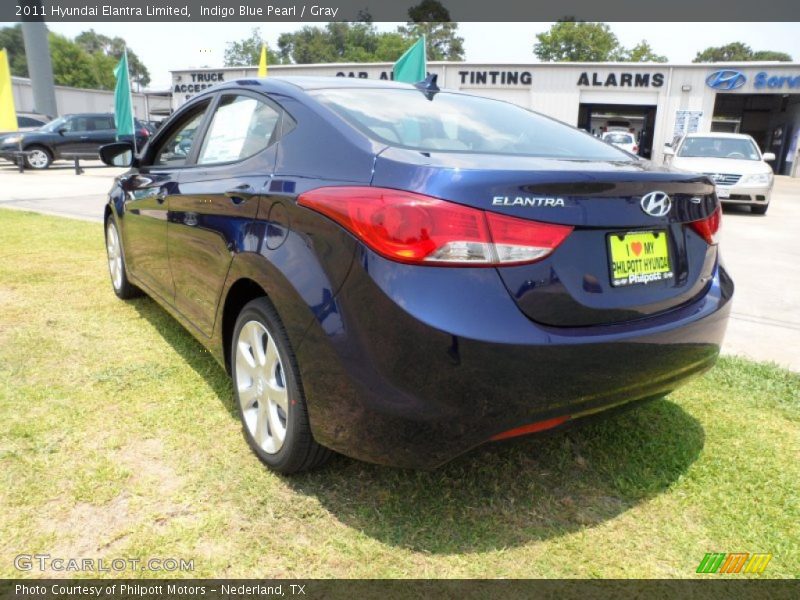 Indigo Blue Pearl / Gray 2011 Hyundai Elantra Limited