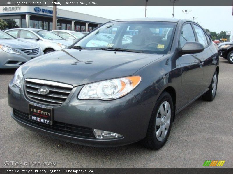 Carbon Gray / Gray 2009 Hyundai Elantra GLS Sedan