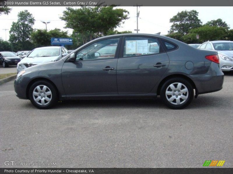 Carbon Gray / Gray 2009 Hyundai Elantra GLS Sedan