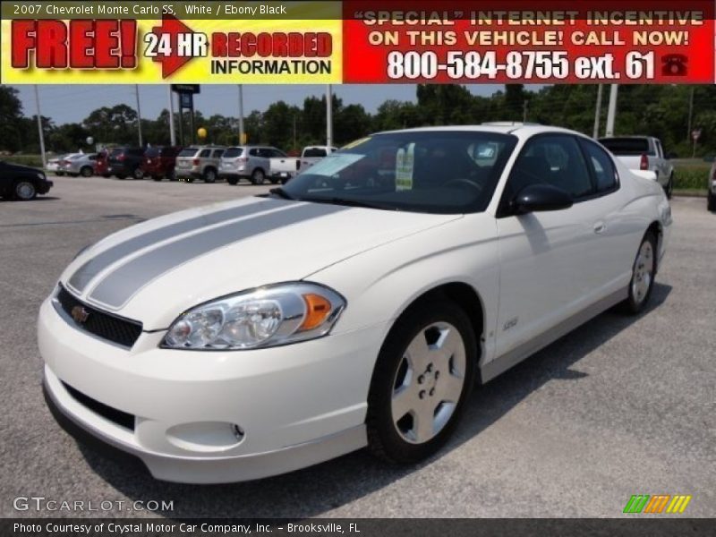 White / Ebony Black 2007 Chevrolet Monte Carlo SS