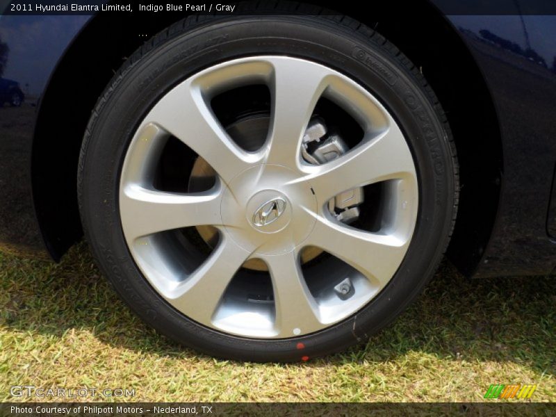 Indigo Blue Pearl / Gray 2011 Hyundai Elantra Limited