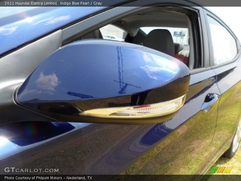 Indigo Blue Pearl / Gray 2011 Hyundai Elantra Limited