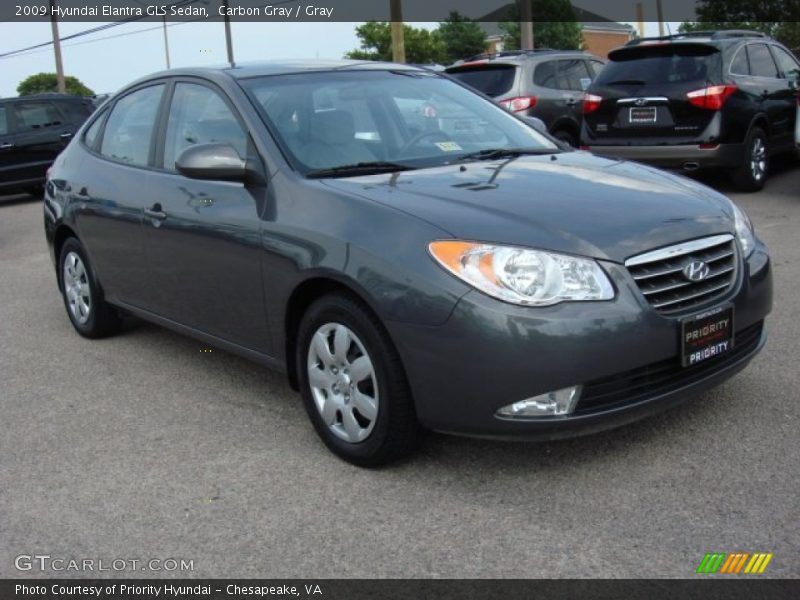 Carbon Gray / Gray 2009 Hyundai Elantra GLS Sedan