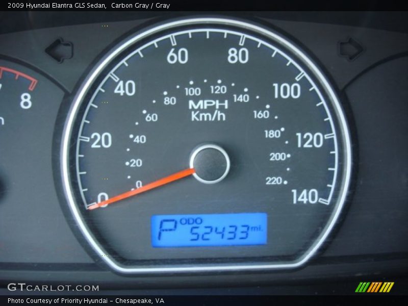 Carbon Gray / Gray 2009 Hyundai Elantra GLS Sedan