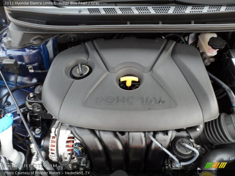 Indigo Blue Pearl / Gray 2011 Hyundai Elantra Limited