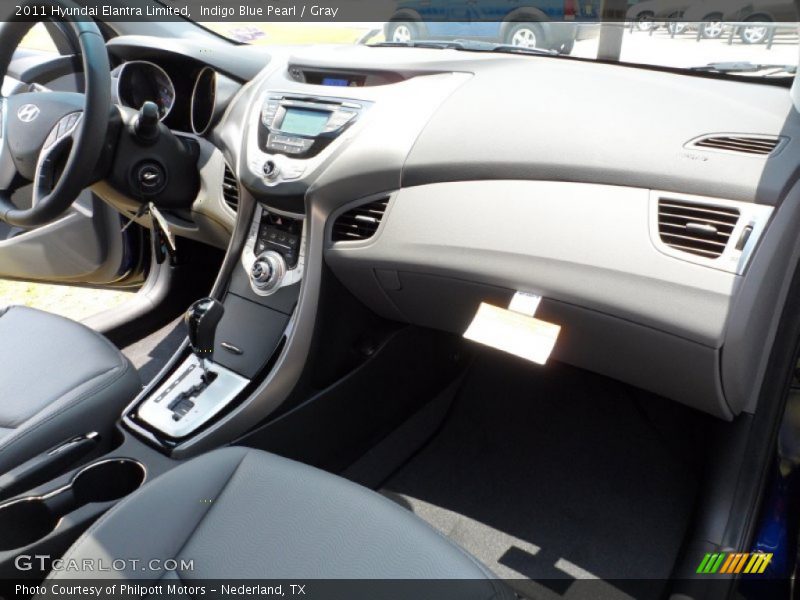 Indigo Blue Pearl / Gray 2011 Hyundai Elantra Limited