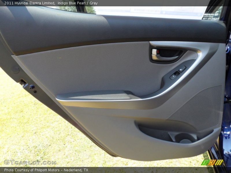 Indigo Blue Pearl / Gray 2011 Hyundai Elantra Limited