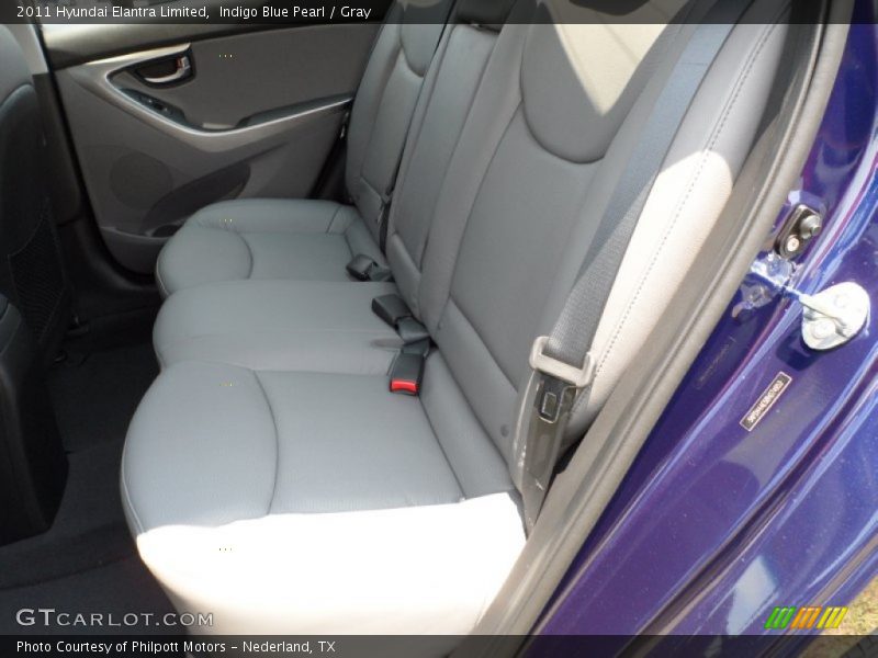 Indigo Blue Pearl / Gray 2011 Hyundai Elantra Limited
