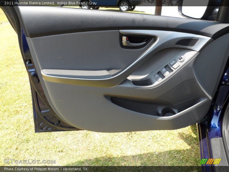 Indigo Blue Pearl / Gray 2011 Hyundai Elantra Limited