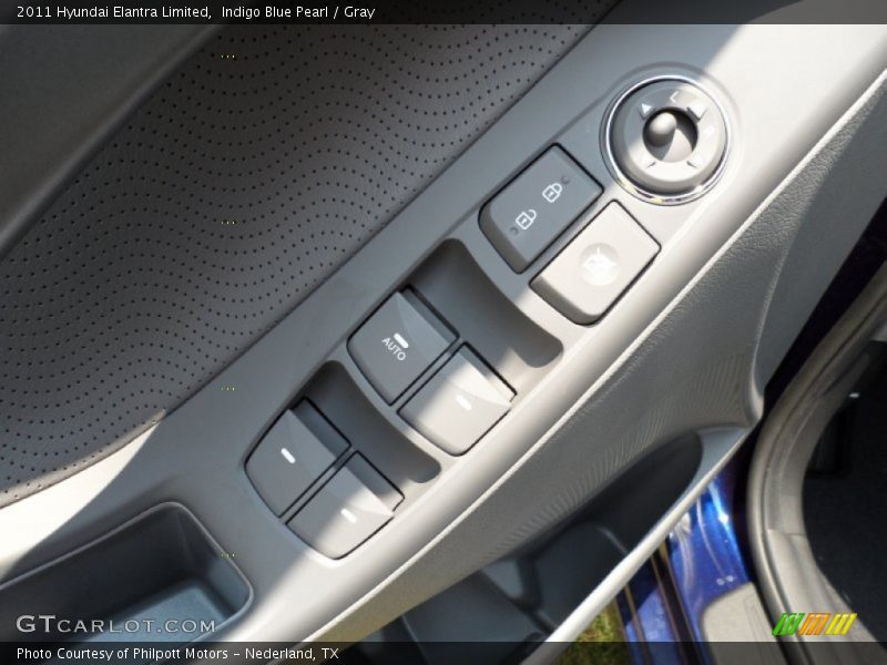 Indigo Blue Pearl / Gray 2011 Hyundai Elantra Limited