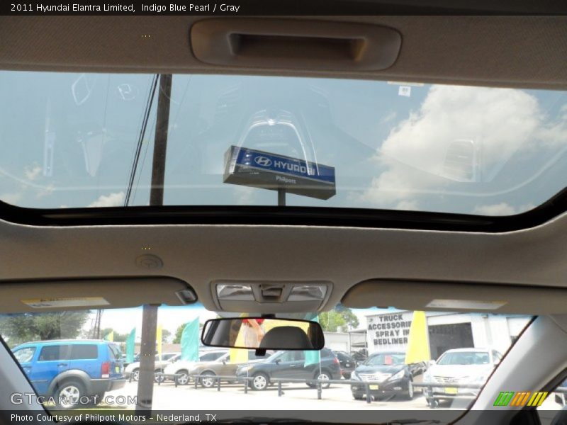 Indigo Blue Pearl / Gray 2011 Hyundai Elantra Limited