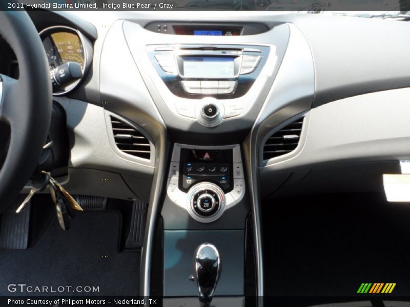 Indigo Blue Pearl / Gray 2011 Hyundai Elantra Limited