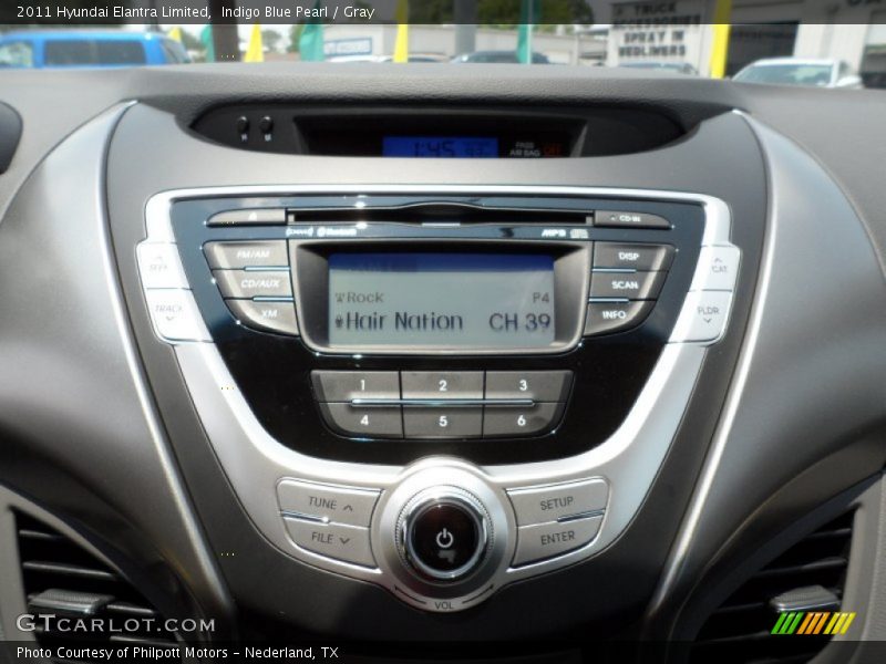 Indigo Blue Pearl / Gray 2011 Hyundai Elantra Limited
