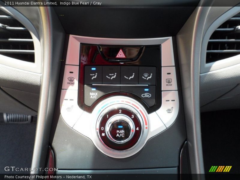 Indigo Blue Pearl / Gray 2011 Hyundai Elantra Limited