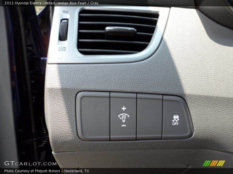 Indigo Blue Pearl / Gray 2011 Hyundai Elantra Limited