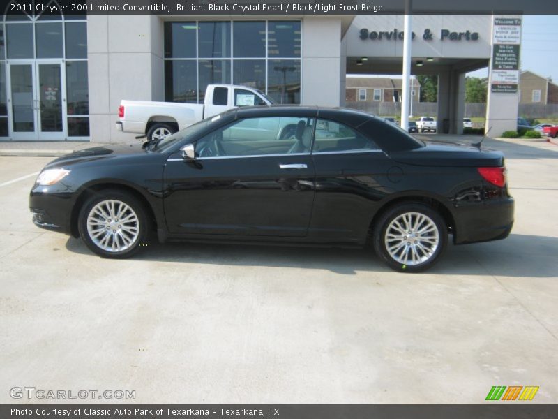 Brilliant Black Crystal Pearl / Black/Light Frost Beige 2011 Chrysler 200 Limited Convertible