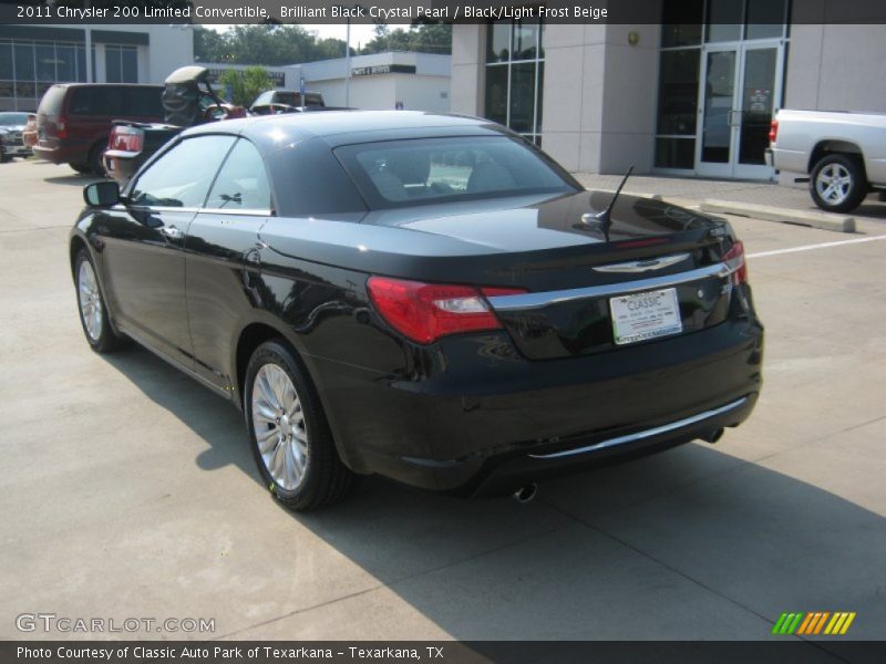 Brilliant Black Crystal Pearl / Black/Light Frost Beige 2011 Chrysler 200 Limited Convertible