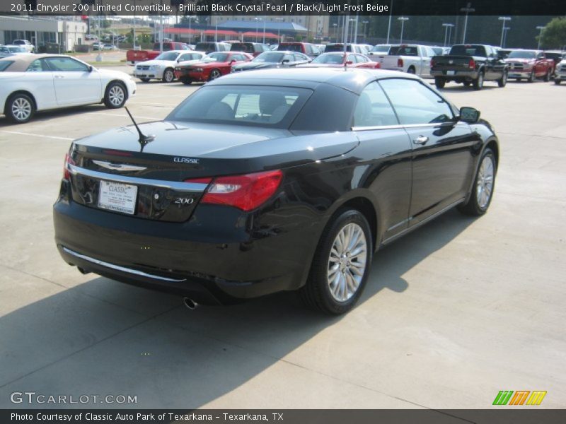 Brilliant Black Crystal Pearl / Black/Light Frost Beige 2011 Chrysler 200 Limited Convertible