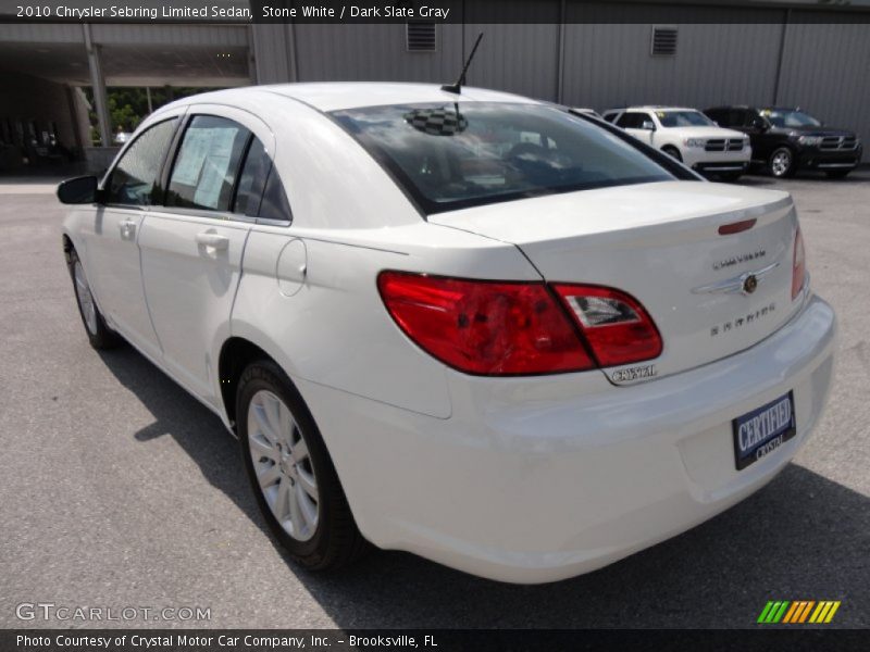 Stone White / Dark Slate Gray 2010 Chrysler Sebring Limited Sedan