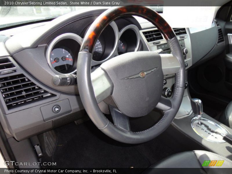 Stone White / Dark Slate Gray 2010 Chrysler Sebring Limited Sedan