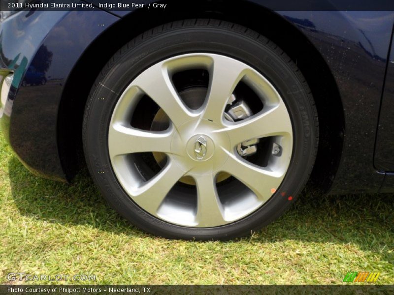 Indigo Blue Pearl / Gray 2011 Hyundai Elantra Limited
