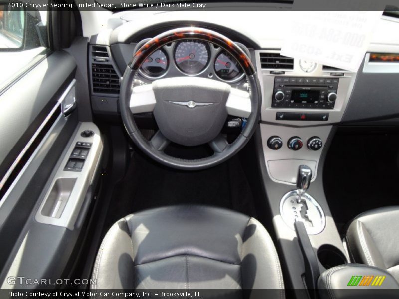 Stone White / Dark Slate Gray 2010 Chrysler Sebring Limited Sedan