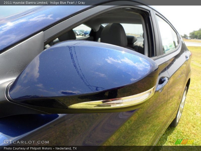 Indigo Blue Pearl / Gray 2011 Hyundai Elantra Limited