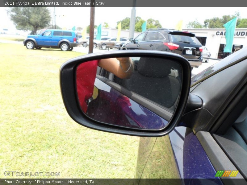 Indigo Blue Pearl / Gray 2011 Hyundai Elantra Limited