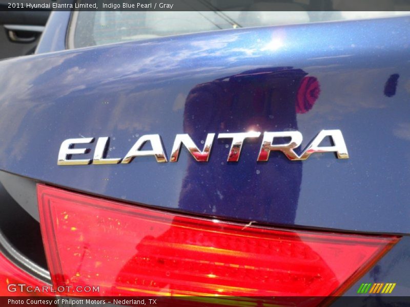 Indigo Blue Pearl / Gray 2011 Hyundai Elantra Limited
