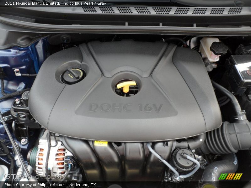 Indigo Blue Pearl / Gray 2011 Hyundai Elantra Limited