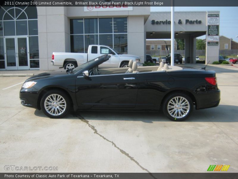 Brilliant Black Crystal Pearl / Black/Light Frost Beige 2011 Chrysler 200 Limited Convertible