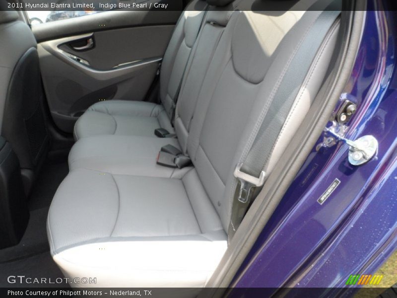 Indigo Blue Pearl / Gray 2011 Hyundai Elantra Limited