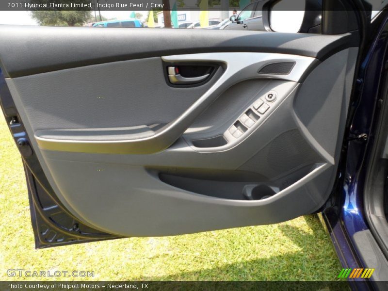 Indigo Blue Pearl / Gray 2011 Hyundai Elantra Limited