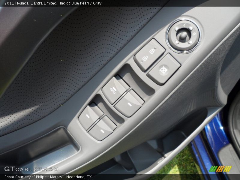 Indigo Blue Pearl / Gray 2011 Hyundai Elantra Limited