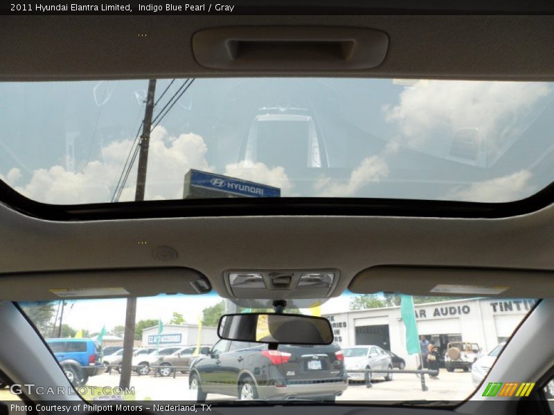Indigo Blue Pearl / Gray 2011 Hyundai Elantra Limited