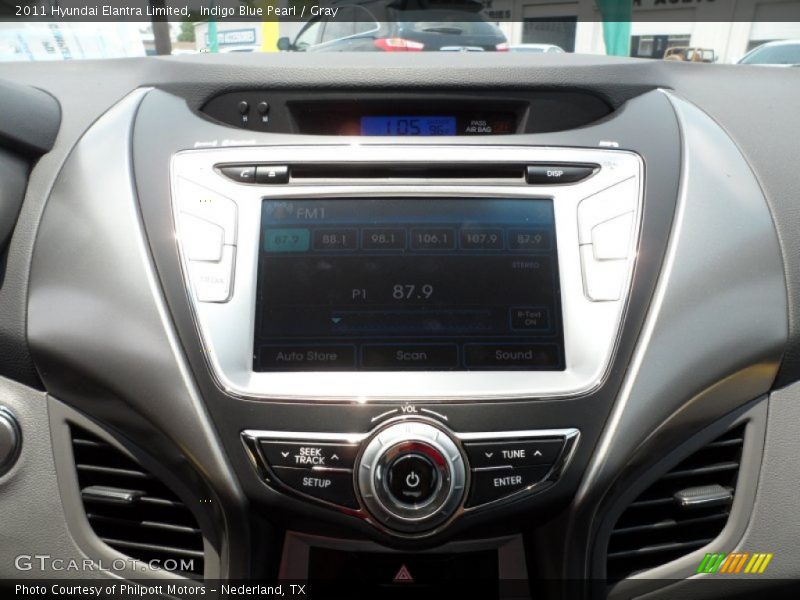 Indigo Blue Pearl / Gray 2011 Hyundai Elantra Limited