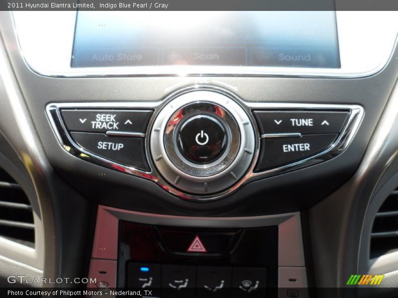Indigo Blue Pearl / Gray 2011 Hyundai Elantra Limited