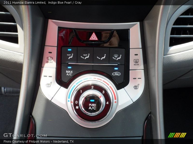 Indigo Blue Pearl / Gray 2011 Hyundai Elantra Limited