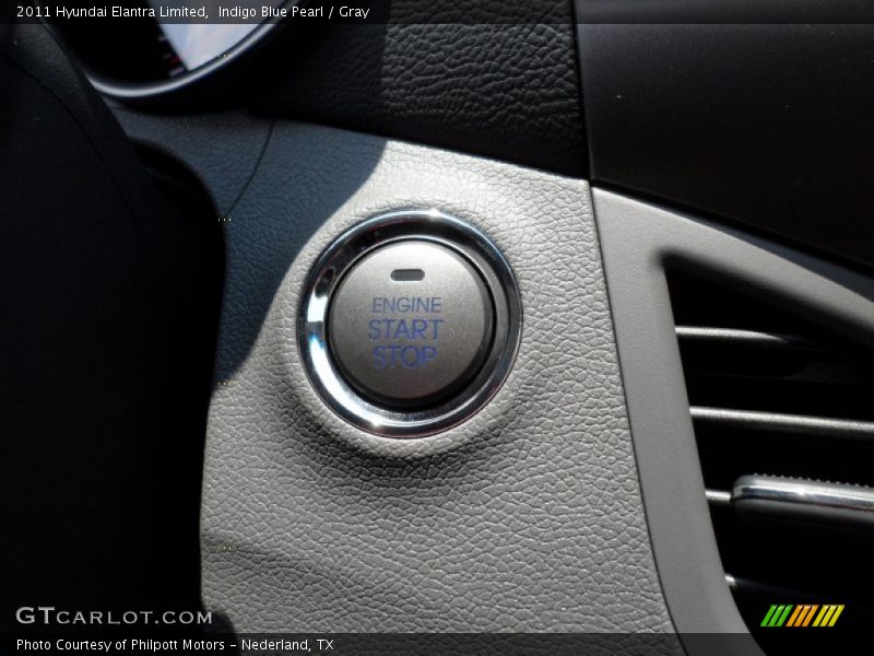 Indigo Blue Pearl / Gray 2011 Hyundai Elantra Limited