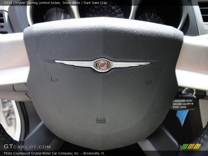Stone White / Dark Slate Gray 2010 Chrysler Sebring Limited Sedan