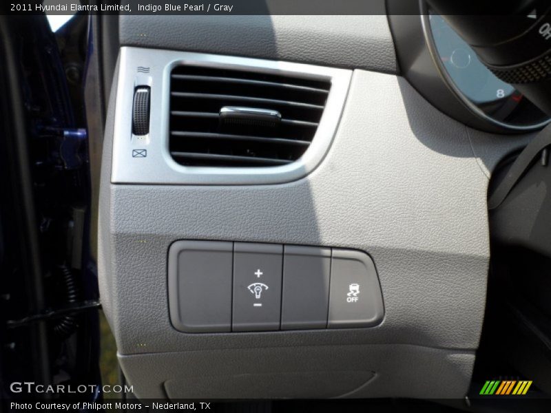 Indigo Blue Pearl / Gray 2011 Hyundai Elantra Limited