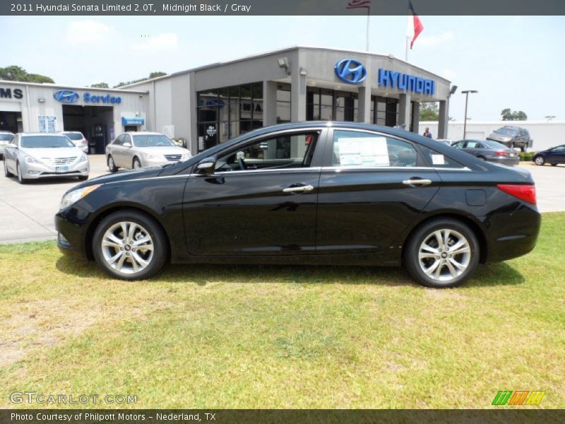 Midnight Black / Gray 2011 Hyundai Sonata Limited 2.0T